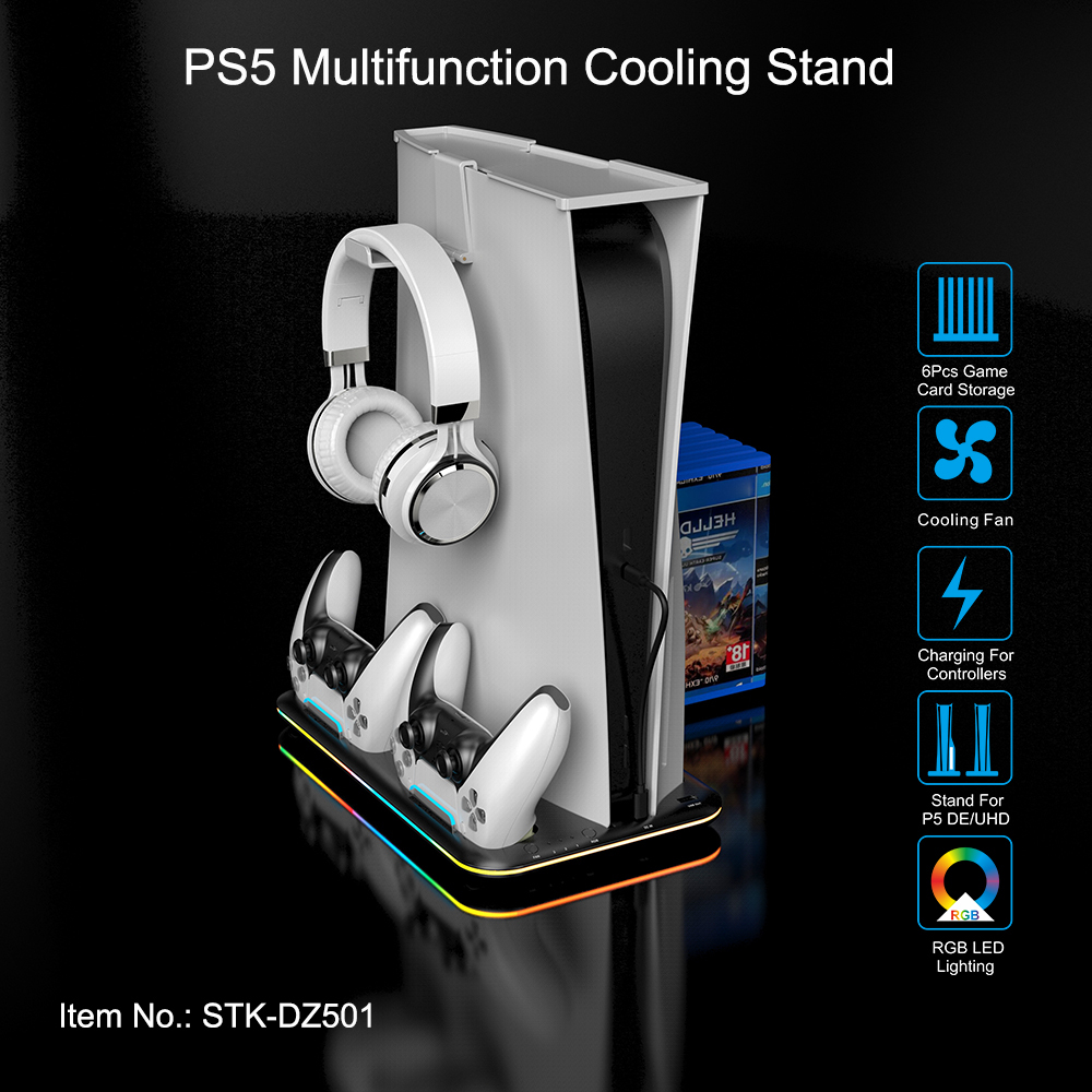 Charing & Cooling Dock for PS5 console